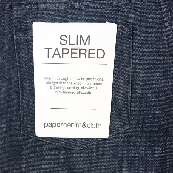 Paper Denim Cloth Slim Tapered Jeans Dark 30 x 30 - Picture 3 of 3
